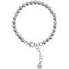 etrusca GIOIELLI Bracciale Donna placcato Rodio - Bracciale Argentato con Sfere Martellate - Gioielli Made in Italy - Braccialetto Idea Regalo Compleanni, Anniversari, Festa Donna, Festa Mamma