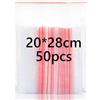 Zhtulck Sacchetti trasparenti richiudibili, 20 x 28 cm, 50 pezzi, con guarnizione in plastica spessa e resistente, per cucina, ufficio e cancelleria