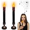 GAROMIA Candele per Halloween, 2 pezzi, per Halloween, a LED, per Halloween, decorazione di Halloween