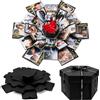 Leikedun Explosion Box Sorpresa, Foto Personalizzata Idea Regalo, Scatola Regalo, Scatole Regalo Rettangolare con Coperchio per Anniversario, San Valentino,Compleanno, Matrimoni