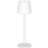 ANTELA Lampada da Tavolo Senza Fili Ricaricabile, Dimmer Touch, 3000-5000 K Portabile con USB-C, Lampada da Comodino, Regolabile in Altezza, per Interni/Esterni, Bianco