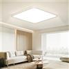 Kuwork Plafoniera LED Soffitto 40CM, 4000K Lampada da Soffitto LED Moderno, 42W 4800LM Lampadario Led Luce Soffitto per Camera da Letto, Bagno, Cucina, Soggiorno, Balcone, Quadrato, Bianco