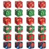 GTYARYUA Addobbi Albero Natale, Mini Scatole Regalo per Ciondolo Albero di Natale, Addobbi Alberos Ornamenti di Natales, Mini Scatola Regalo di Schiuma, per Alberos Decorazione DIY, 24 PCS (C)
