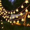 Colexy Catena Luminosa a Sfera, 6M 40LED Catena Luminosa a Sfera Luci Stelle Batteria, Luci di Decorazione Natalizia, Impermeabile, per esterni interni, Natale, matrimoni, feste, giardino (Bianco Caldo)