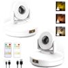 VIGMOJ Faretto senza fili dell'interno LED, Uplights ricaricabili Luci di immagine alimentate a batteria con telecomando, Stick Spot Luci con Timer Dimmable per Wall Art Display Dartboard Pittura Armadio