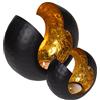Gadgy Porta Candele, set da 2 - Porta Candele da Tavolo Piccolo e Grande - Porta Tealight Decorativo - Lanterna Portacandela - Porta Candele in Metallo Nero e Oro - Porta Lumini da Tavolo