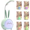 SKIKHN Lampada da Scrivania per Bambini,Lampada da Scrivania Simpatico Cartone Animato,USB Ricaricabile e 3 Modalità di Illuminazione,Lampada da Tavolo Bambini Cameretta LED per Lettori di Notte