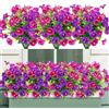 YSUVIN 8 Bouquets fiori finti, Gloire Matinale Realistici Fleurs Pétunia Bouquet Deco Piante Finte da Esterno Intérieur Soggiorno Casa Portico Giardino Balcone E Giardino(Rosa Viola)