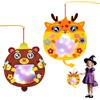 DIELIANHUA 2 PCS Lanterna Bambini, LED Lanterna Bambino, Novità 2025 Halloween Lanternas con Bastone, Cervo E Orso Lanternas Creativa Bambini, Adatto per Halloween, Giorno di San Martino E Natale