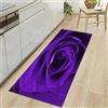 Morbuy Tappetino per Porta Ingresso, Zerbino in Stile Moderno Stampato in 3D, Antiscivolo, Lavabile, Morbido, per Interni Ed Esterni, per Bagno, Cucina, WC, Balcone (Rosa Viola,40x120cm)