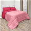 NARCISO Piumone Una Piazza e Mezza Invernale Design Double Face, Trapunta Invernale Una Piazza e Mezza Copriletto Caldo da 380gr/m² Made in Italy in Microfibra (Fuxia/Rosa)