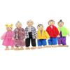 SUPVOX 6 Pezzi Bambola di famiglia giocattoli giochi di ruolo per la famiglia decorazioni per case delle bambole in miniatura Di legno