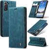 Azororo Cover per Samsung Galaxy S22 Plus 5G, Premium PU Pelle Custodia, Magnetica Carta Fessura Portafoglio Case, Flip Cavalletto Custodia per Samsung Galaxy S22 Plus - Blu verde