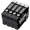 MEGOFFICE Cartucce inchiostro compatibili per Epson 502XL per XP5100 XP5105 XP5150 XP5155 WF2860 WF2865 WF2880 WF2885(4 Nero)