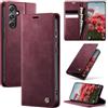Cracedily Cover per Samsung Galaxy S23 FE Case, Libro Custodia Portafoglio Premium Pelle PU, Slot Scheda, RFID Shieldon, Chiusura Magnetico Aletta Antiurto Case Custodia per Galaxy S23FE, Rosso