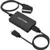 AIFHDAUF JiuYean Convertitore da SCART a HDMI, adattatore da SCART a HDMI HD 720P/1080P, convertitore video audio per HDTV monitor, proiettore, Xbox, PS3, VHS, STB, Sky, Blu-ray, lettore DVD