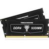 Yongxinsheng DDR4 Sodimm 3200MHz 32GB Kit (16GBx2) Laptop Ram PC4-25600 Non-ECC Unbuffered 1.2V 260-Pin CL22 Memoria Computer (versione aggiornata)