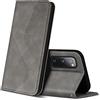 ZONNAVI Cover per Samsung Galaxy S20 Fe, Flip Custodia Pelle PU con [Slot Cart] [Magnetica], Cover a Libro Portafoglio per Samsung S20 Fe (Grigio)
