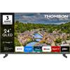 Thomson Smart TV 24" HD Ready QLED Google TV Classe E DVB-T2/S2 Nero 24HQG3S15C