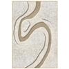 DRW Quadro tela con cornice in legno astratto in bianco, grigio e oro 80 x 120 x 3,5 cm