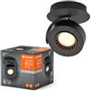 LEDVANCE DECOR SPOT VENUS, 5,5 W, 210 lm, nero, faretto, teste orientabili, versatile, faretto per interni, colore della luce bianco caldo, ottica di alta qualità, facile da installare