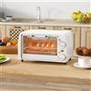 HOMCOM forno elettrico da tavolo 10 litri 750W 36,5x26x22 cm bianco - BIANCO