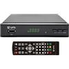 Ricevitore DTT Unico DB1553 HD DVB-T/DVB-T2 con telecomando, programma TV digitale, connettività HDMI, memoria USB e Scart -