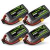 NONE Batteria OVONIC 4S Lipo RC 80C 850 mAh con XT30 per aereo RC Quadcopter Elicottero FPV Racing Drone (4 pezzi)