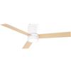 HOMCOM Ventilatore da soffitto Homcom da 48 W con telecomando a luce LED e 3 pale in legno -