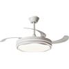 Ventilatore da soffitto LED Lalumia da 42" con luce LED dimmerabile - Motore CC silenzioso, 6 velocità, 60 W, bianco - Ideale per camera da letto e sala da pranzo, telecomando incluso -