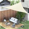 Outsunny Tenda a vela rettangolare Outsunny per giardino e idrorepellente per esterni - Brown