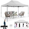 HOTEEL Tenda a baldacchino professionale COBIZI 3x4,5 M, riparo per feste con struttura in acciaio premium con protezione UV, gazebo per eventi commerciali per tutte le stagioni - Gray