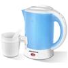 Aigostar Mini Bollitore acqua elettrico da Viaggio 0.6L, 650W, Boiler Piccolo Elettrico Portatile, Spegnimento Automatico e Protezione, inclusi due 2 tazzine e 2 cucchiai, BPA Free, blu -