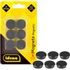 Idena 377028 - Magneti, 6 pezzi, diametro 24 mm, rotondi, spessore 7 mm, nero