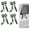 Omnikryp 4 Pezzi Coccarde Fiocco Matrimonio, Fiocchi Decorazioni Nozze Nastro, Addobbi Macchine, Decorazioni per Matrimoni, per Matrimonio, Specchietto Auto, Nozze