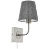Eglo Leuchten my light Applique in tessuto Pausia grigio stile shabby con cavo incluso 1XE27 97887/20
