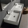 Scarabeo Teorema 2.0 lavabo doppio, 511641BK, Teorema 2.0 bianco opaco [Lavabi > Lavabi Doppi]