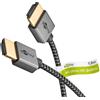goobay Cavo HDMI Slim High Speed con Ethernet, 1 metro/4 K (3840 x 2160) UHD @ 60 Hz fino a 18 Gbps, trasmissione audio e video per esempio PlayStation 5, Xbox ONE o Fire TV, 75752