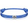 J.Endéar Bracciale Nautico per Uomo, Bracciale Om Fiore di Loto Argento 925, Bracciale Paracord Surf per Ragazzo, Gioielli Meditazione Yoga per Donna, Blu