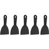 sourcing map 5 raschietti per stucco, 10,2 cm di larghezza, in plastica flessibile, per stucco e vernice, per rivestire cartongesso, spalmare, pittura, graffio, nero