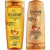 L'ORÉAL L'Oreal L'Oreal Elvive Extraordinary Oil Set shampoo e balsamo nutriente per capelli secchi e molto secchi, flacone da 400 ml ciascuno, lucentezza e fluidità irresistibili