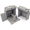 Q P Quality Printing 3D QP3D - Outhouse Building - Fantasy Battle Privy House Terreno Scenario per tavolo e RPG 28-32mm Miniature Wargame Props DnD D & D, stampato e verniciabile in 3D