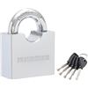 Maudex® RPB45 Lucchetto con Chiave Con 5 Chiavi - Archetto Temprato Antitaglio Da 9 Mm - Resistente Alle Intemperie | Lucchetto Armadietto con Chiave Di Palestre E Scuole, Cancelli