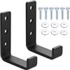Qeapug 2Pz Ganci da Muro Robusti, Ganci a J per Garage, Nero Ganci Universali a Vite, Appendiabiti, Ganci da Guardaroba Resistenti, per Appendere, Garage, Supporto da Parete per Oggetti Ingombranti