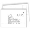 Edition Colibri Cartoline di Roma - Line Art Minimalista con il Colosseo - Ciao | Set di 10 cartoline piatte (A6) - Retro scrivibile