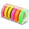 UniPlus 6x Compatibile 3D Nastro Etichette a Rilievo 9mm x 3m per Dymo Junior Omega Etichettatrici (Bianco su Giallo/Rosa/Verde Oliva/Rosa Fluorescente/Arancio Fluorescente/Verde Fluorescente)