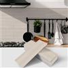 AMOYUN PVC Adesivi Parete, 12 Piastrelle Adesive Pavimento Effetto Legno Autoadesiva Resistente al Calore Impermeabile Backsplash per Cucina Soggiorno Camera Letto 10cm x 30cm