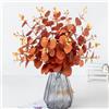 TILONKJ 30 Pcs Eucalipto Decorazione Fiori Autunnali Artificiali,Rami di Eucalipto Artificiali,Rami Foglie Autunnali,Rametti Decorativi Foglie Autunnal Decorazioni Autunnal per Casa,Giardino,Veranda