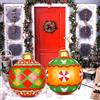 KAHEIGN 2 Pezzi Palline di Natale Gonfiabili Giganti, 60CM Rosso Verde Palle Decorativa Natalizio Gonfiabile in PVC per Natale Interno Esterno Casa Giardino Prato Cortile Portico Decorazione