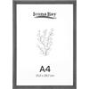 Icona Bay - Cornice in vero legno - A4-21x29,7 cm - Nero mezzanotte - Stile moderno - Da tavolo o da parete - Collezione Wood
